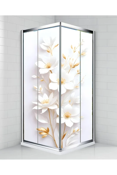 RENKLİ HOBBY Banyo Duşakabin Kaplama Folyo Sticker - Duşakabin Giydirme - Kendinden Yapışkanlı