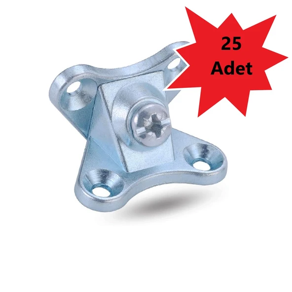 Açılı T Bağlantı Çektirme Zamak Çinko Köşe Birleştirme Kelebek (25 Adet) ürün görseli