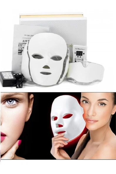 anka lazer Led Terapi Cihazı ( Led Maske) - Cilt Bakım Cihazı -mezoterapi Maskesi 7 Renk Multifonksiyonel - 1