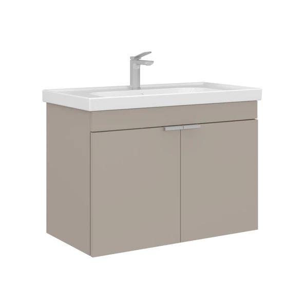 Orka Desna 80 cm Çöl Beji Banyo Dolabı Alt Modül Lavabo ürün görseli