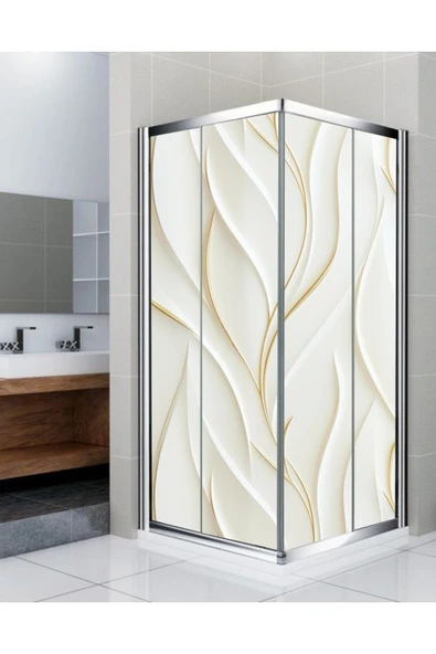 RENKLİ HOBBY Banyo Duşakabin Kaplama Folyo Sticker - Duşakabin Giydirme - Kendinden Yapışkanlı