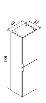 Orka Desna 90 cm Budva Banyo Dolabı Takımı ve Boy Dolabı - Resim 4