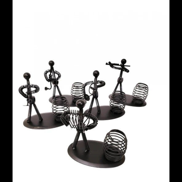 pilelistore Dekoratif Metal Adam Müzisyen Kalemlik