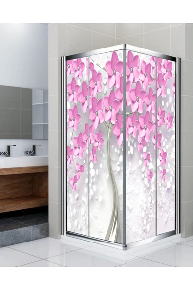 RENKLİ HOBBY Banyo Duşakabin Kaplama Folyo Sticker - Giydirme - Kendinden Yapışkanlı