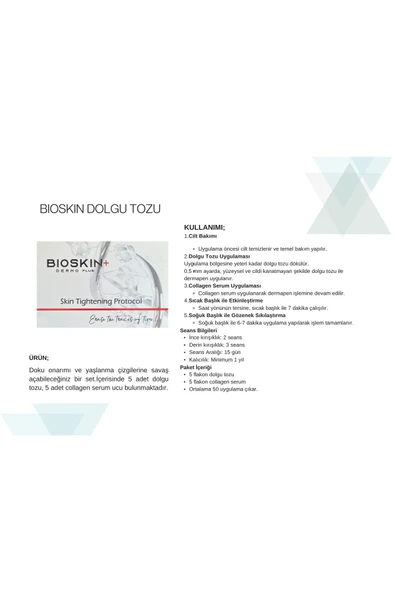 bioskin Derma plus dolgu tozu protocol serum ünite - 3