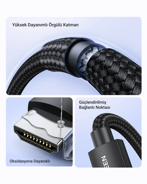UGREEN 8K HDMI Görüntü Aktarma Kablosu, 3 Metre, 40181 - Resim 5