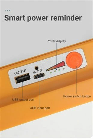 CATA 200W ÜÇ RENK TAŞINABİLİR ŞARJLI SOLAR PROJEKTÖR - Resim 2