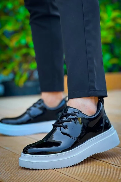 KB-X3 Kuback Siyah Rugan Bağcıklı Günlük Erkek Ayakkabı