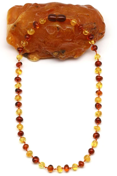 Damla Kehribar Bebek Diş Kolye - 33 cm - 1