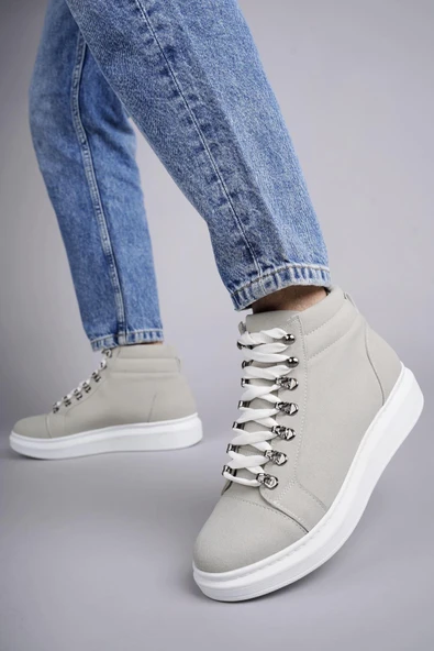 SLW206 Ottawa Bağcıklı Süet Erkek Günlük Spor Bot BT - Gri - 2