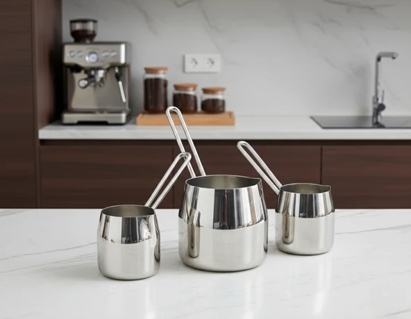 Bonera Sedna Paslanmaz Çelik 4 Parça Cezve Seti 18/8 - 4