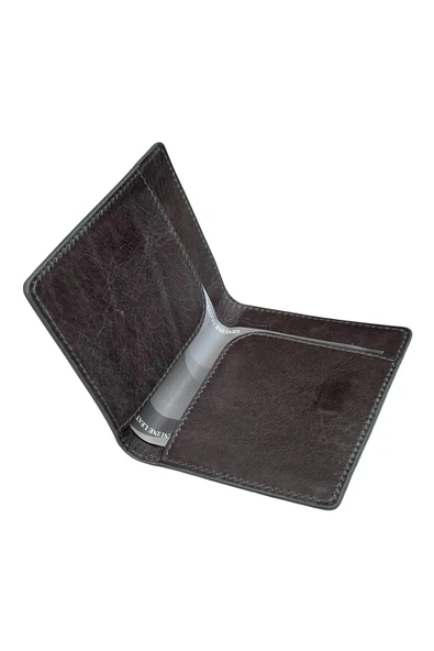 Crazy Gri Hakiki Deri İkiye Katlanır Model Mıknatıslı İnce Kredi Kartlık - 3042-Gri - Resim 3