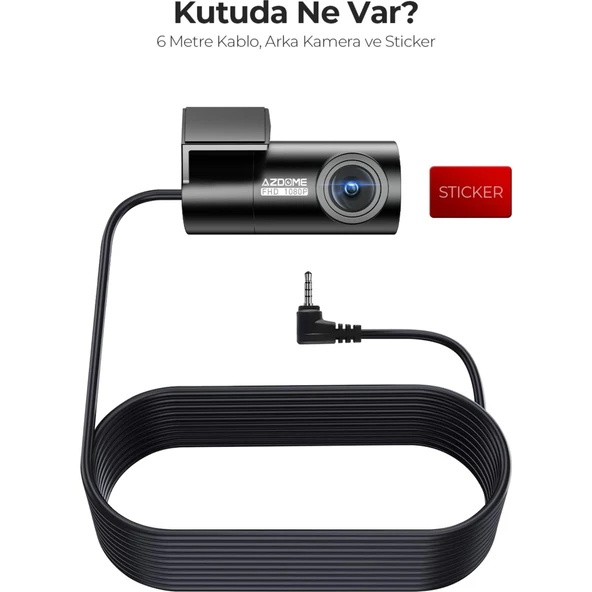 Azdome S58 4K 3 Kameralı 4G LTE Canlı Takip SOS Butonlu Araç Kamerası - 7