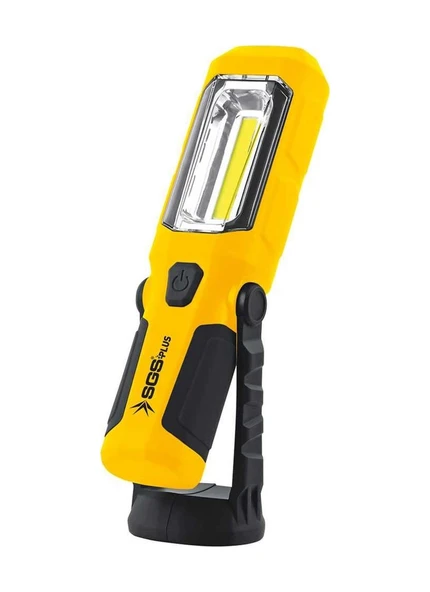Sgs 5054 Şarjlı Mıknatıslı Ledli Fener Tamirci Aydınlatma Lambası 350 Lümen Usb Şarjlı 4 Kademeli Sarı SGS5054 ürün görseli