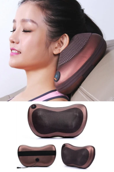 pilelistore Car Home Masaj Yastığı Ovmalı Çift Motorlu Masaj Cihazı