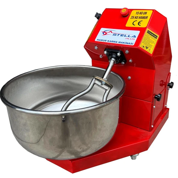 Stella Plus SP-15 0.25 KW 15 KG Un 25 KG Hamur Kapasiteli Devirmeli Hamur Yoğurma Makinesi