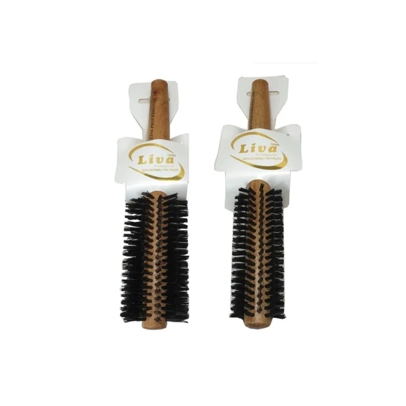 pilelistore Liva 540 350 Saç Fırçası Yanmaz Profesyonel Fön Fırçası 2 Adet