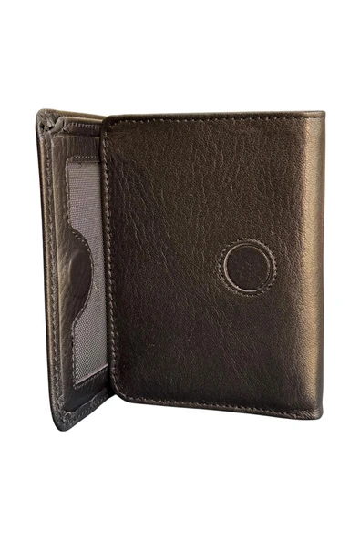 Siyah Mıknatıslı Üçe Katlanır Model Hakiki Deri Spor Erkek Cüzdan - 3018-Siyah ürün görseli