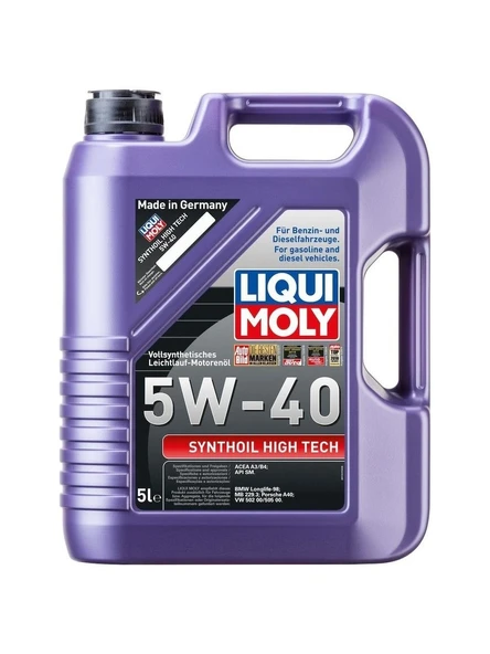 Liqui Moly Synthoil High Tech 5W-40 5 lt Motor Yağı - 1