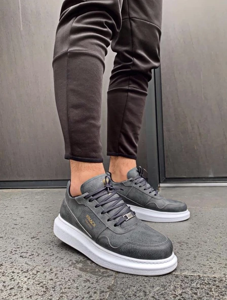 Knack Yüksek Taban Günlük Ayakkabı 040 Gri - 3