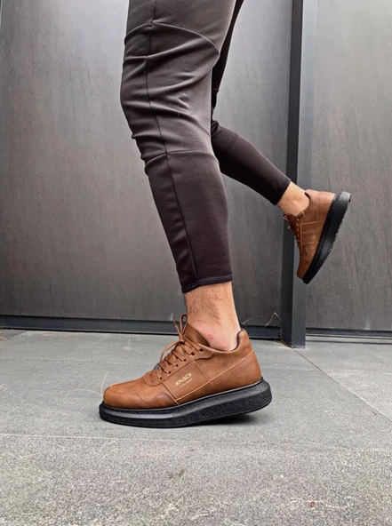 Knack Yüksek Taban Günlük Ayakkabı 040 Taba (Siyah Taban) - 3