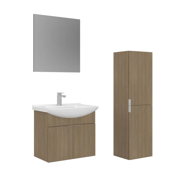 Orka Purus 65 cm Budva Düz Aynalı Banyo Dolabı Takım ve Boy Dolabı (Asma) ürün görseli