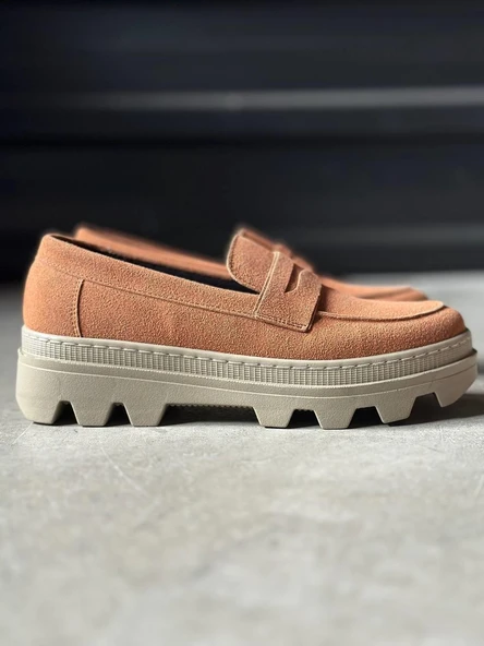 Knack Yüksek Taban Klasik Ayakkabı 779 Taba Süet - 4