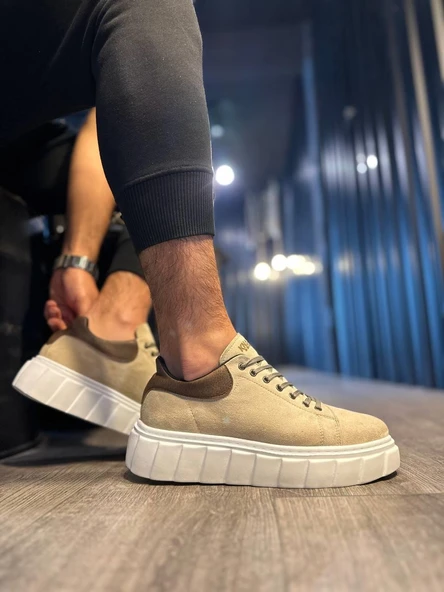 Knack Yüksek Taban Günlük Süet Ayakkabı 144 Vizon Süet - 3