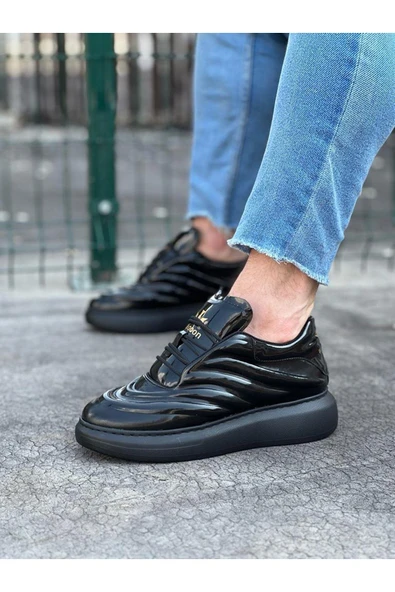 Wagoon WG094 Kömür Rugan Erkek Casual Ayakkabı - 2