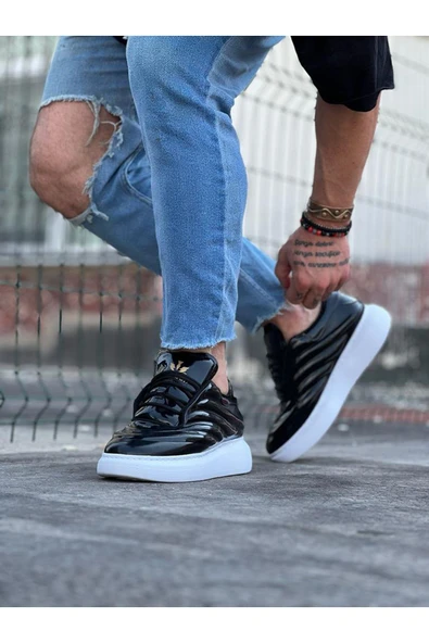 Wagoon WG094 Siyah Rugan Erkek Casual Ayakkabı - 4