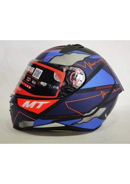 MT Revenge 2 Hector Garzo A7 Mat Mavi - Şeffaf Vizörlü - Resim 2