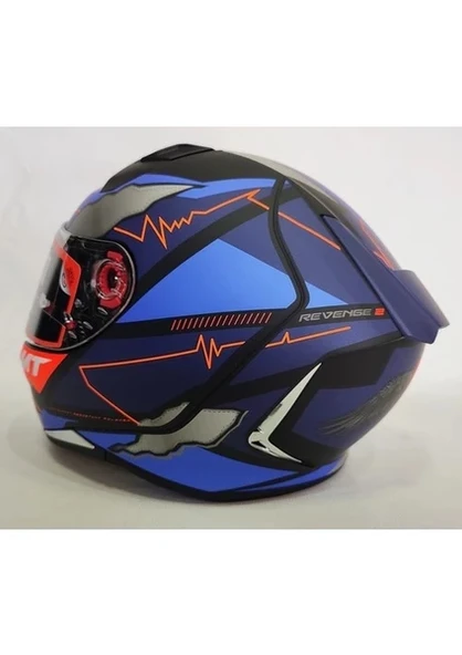 MT Revenge 2 Hector Garzo A7 Mat Mavi - Şeffaf Vizörlü - Resim 3