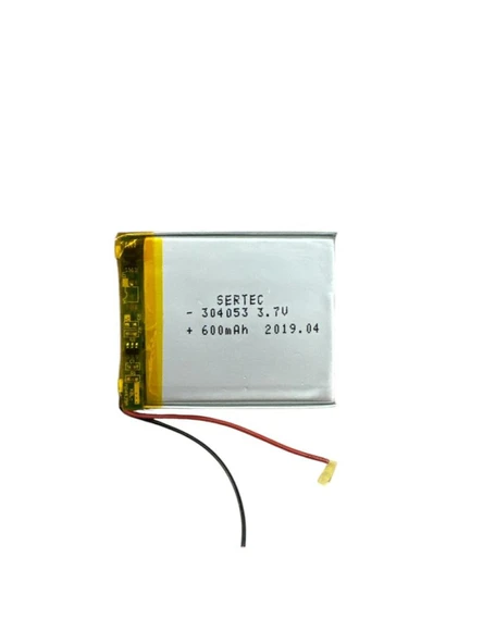 304053 3.7V 600 MAh Li-Polymer Pil Devreli/1.5A (7474) ürün görseli