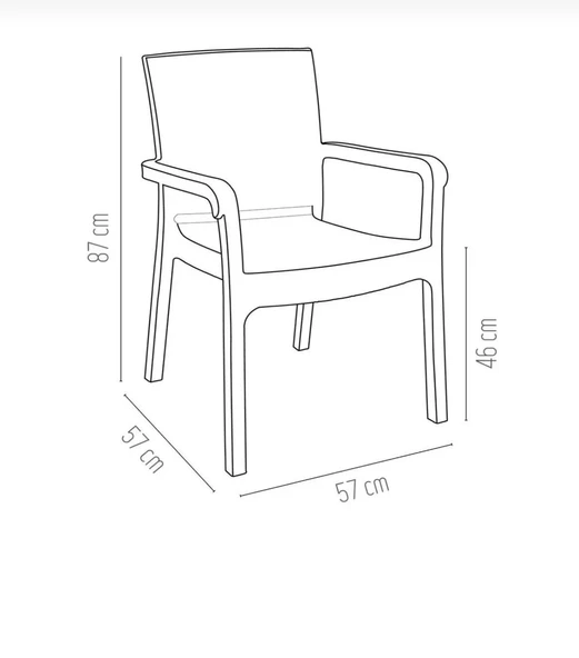Troya 2 Kişilik Plastik Masa Sandalye Takımı Bahçe, Balkon ve Kafe İçin İdeal - Resim 4