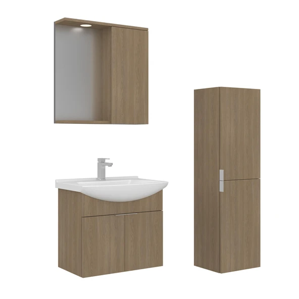 Orka Purus 65 cm Budva Spot Aynalı Banyo Dolabı Takım ve Boy Dolabı (Asma) ürün görseli