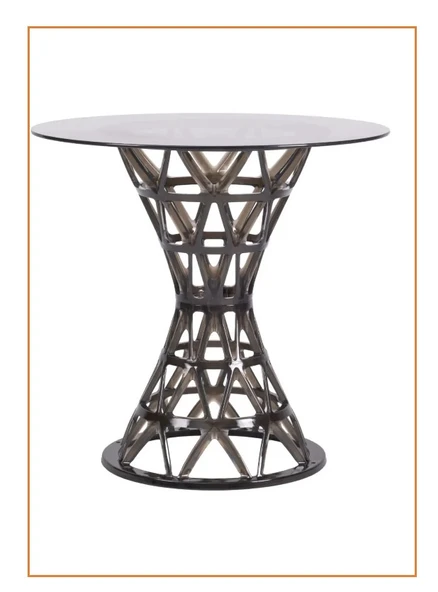 Eifel Lüks 70 cm Camlı Yuvarlak Masa Şık, Modern ve Her Alana Uygun Tasarım - Resim 4