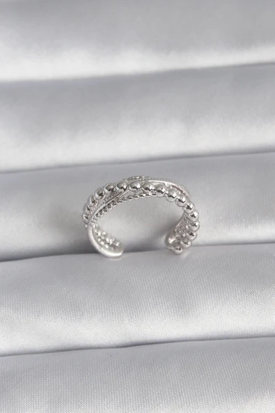 pilelistore Pirinç Gümüş Renk Kadın Yüzük - TJ-BYK3030