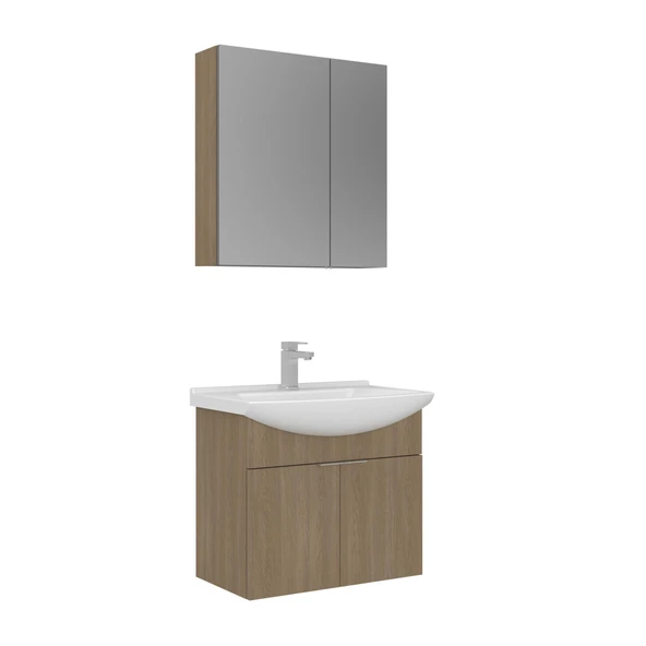 Orka Purus 65 cm Budva Ayna Dolaplı Banyo Dolabı Takım (Asma) ürün görseli