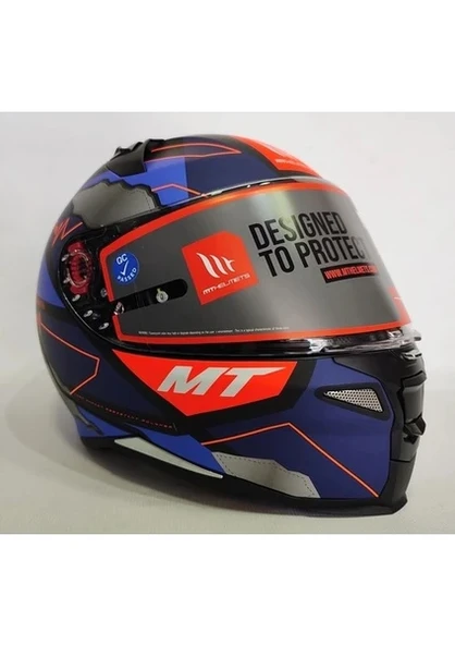MT Revenge 2 Hector Garzo A7 Mat Mavi - Şeffaf Vizörlü ürün görseli