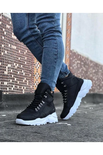 Wagoon WG07 Siyah Renk Uzun Bağcıklı  Bot - 3