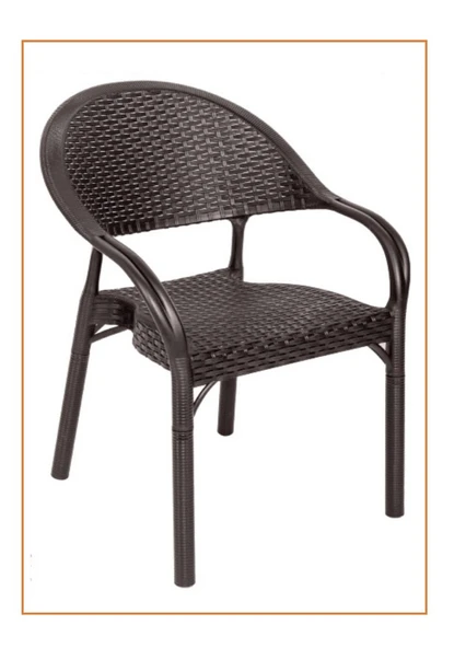 Bambu Desenli Masa Sandalye Seti 2 Sandalye + Yuvarlak Masa  Şık ve Dayanıklı Tasarım - 2