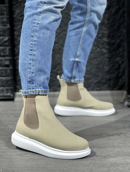 Knack Yüksek Taban Ayakkabı 111 Vizon Süet - Resim 3