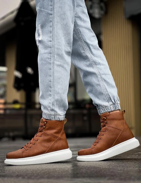 Knack Yüksek Taban Ayakkabı B-080 Taba - Resim 2