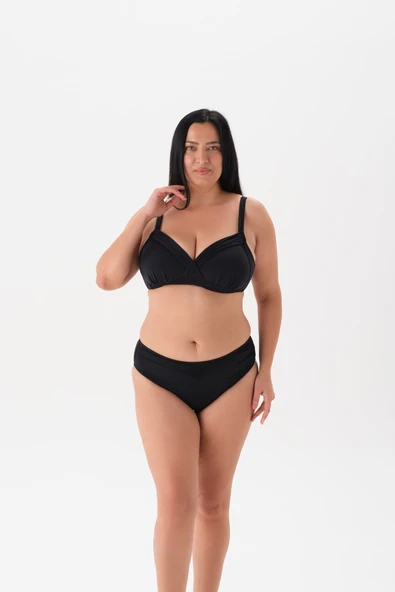 Büyük Beden Kaplı ToparlayıcıSiyah Bikini Takım ürün görseli