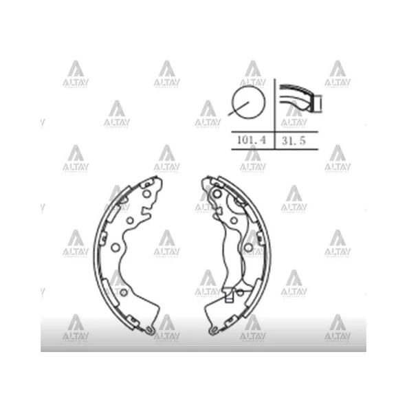 FREN BALATA ACCENT 06-11 ERA / I-30 / CEED / RIO 05= PABUÇ ARKA ürün görseli