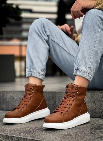 Knack Yüksek Taban Ayakkabı B-080 Taba - Resim 4