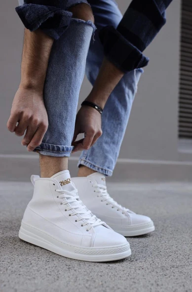 Knack Yüksek Taban Ayakkabı C-030 Beyaz