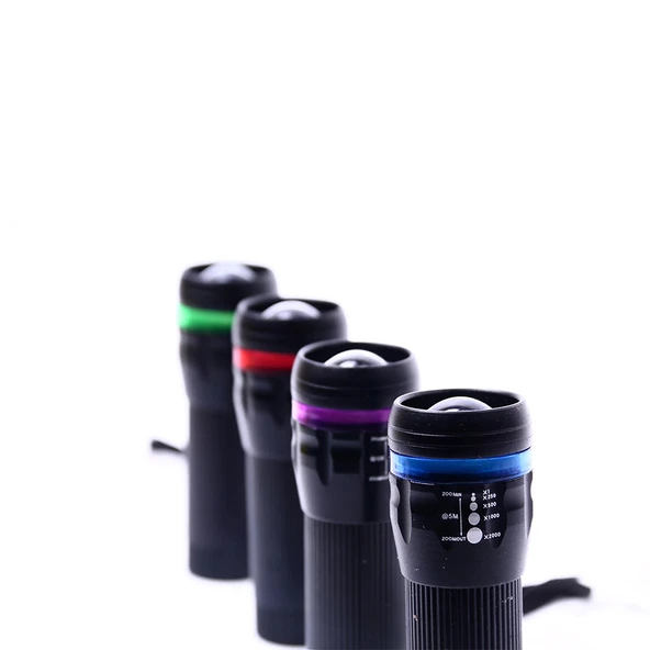 pilelistore Şeritli Zoom Odaklı EL Feneri Bm-310