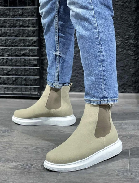 Knack Yüksek Taban Ayakkabı 111 Vizon Süet - Resim 2