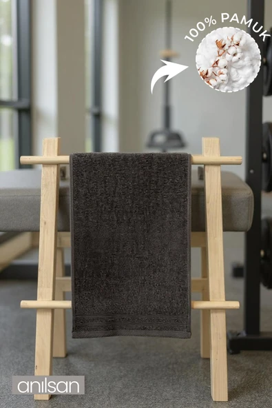 Antrasit Sporcu Havlusu 30x130cm %100 Pamuk - Yüksek Emicilik, Hafif ve Çabuk Kuruma Özellikli ürün görseli